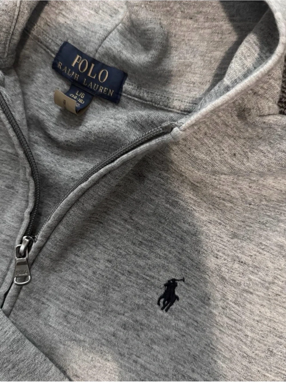 Polo by Ralph Lauren Boys Heather Gray Full-Zip Hoodie
